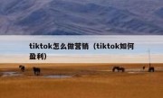 tiktok怎么做营销（tiktok如何盈利）