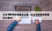 公众号的粉丝数量怎么看（公众号的粉丝数量怎么看的）