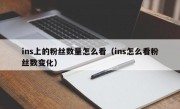 ins上的粉丝数量怎么看（ins怎么看粉丝数变化）