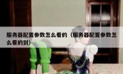 服务器配置参数怎么看的（服务器配置参数怎么看的到）