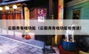 云服务有啥功能（云服务有啥功能和用途）