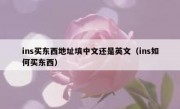 ins买东西地址填中文还是英文（ins如何买东西）