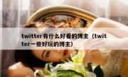 twitter有什么好看的博主（twitter一些好玩的博主）