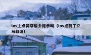ins上点赞取消会提示吗（ins点赞了立马取消）