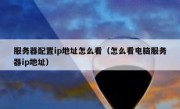 服务器配置ip地址怎么看（怎么看电脑服务器ip地址）