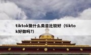 tiktok做什么类目比较好（tiktok好做吗?）