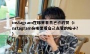 instagram在哪里看自己点的赞（instagram在哪里看自己点赞的帖子?）