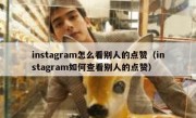 instagram怎么看别人的点赞（instagram如何查看别人的点赞）