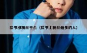 脸书涨粉丝平台（脸书上粉丝最多的人）