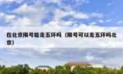 在北京限号能走五环吗（限号可以走五环吗北京）