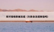 支付宝收款被冻结（欠款会冻结微信吗）