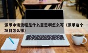派币申请流程是什么意思啊怎么写（派币这个项目怎么样）