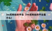 ins买粉丝的平台（ins买粉丝的平台是什么）