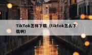 TikTok怎样下载（tiktok怎么下载啊）