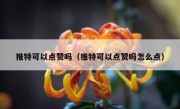 推特可以点赞吗（推特可以点赞吗怎么点）