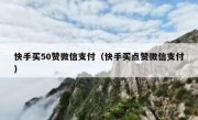 快手买50赞微信支付（快手买点赞微信支付）