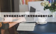 有赞微商城怎么样?（有赞微商城是做什么的）