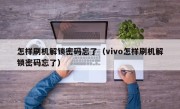 怎样刷机解锁密码忘了（vivo怎样刷机解锁密码忘了）