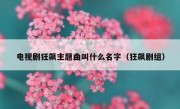 电视剧狂飙主题曲叫什么名字（狂飙剧组）