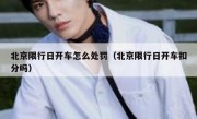 北京限行日开车怎么处罚（北京限行日开车扣分吗）