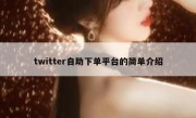 twitter自助下单平台的简单介绍
