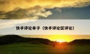 快手评论单子（快手评论区评论）