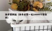 快手赞网站（快手点赞一毛10000个赞软件）