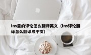 ins里的评论怎么翻译英文（ins评论翻译怎么翻译成中文）