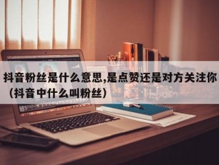 抖音粉丝是什么意思,是点赞还是对方关注你（抖音中什么叫粉丝）