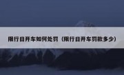 限行日开车如何处罚（限行日开车罚款多少）