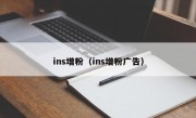 ins增粉（ins增粉广告）