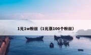 1元1w粉丝（1元涨100个粉丝）