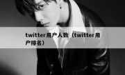 twitter用户人数（twitter用户排名）