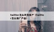twitter怎么开发客户（twitter怎么推广产品）