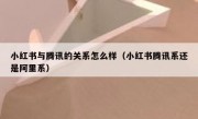 小红书与腾讯的关系怎么样（小红书腾讯系还是阿里系）