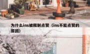 为什么ins被限制点赞（ins不能点赞的原因）