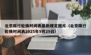 北京限行轮换时间表最新规定图片（北京限行轮换时间表2025年9月29日）