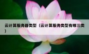 云计算服务器类型（云计算服务类型有哪三类）