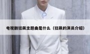 电视剧狂飙主题曲是什么（狂飙的演员介绍）
