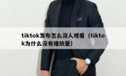 tiktok发布怎么没人观看（tiktok为什么没有播放量）