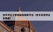 快手评论下单网站有哪些平台（快手买货评论在哪里）