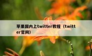 苹果国内上twitter教程（twitter官网）