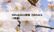 tiktok2021教程（tiktok入门教程）