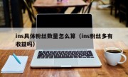 ins具体粉丝数量怎么算（ins粉丝多有收益吗）