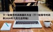 下一轮限号时间表图片大全（下一轮限号时间表2026年几月几日开始）