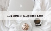 ins是谁的粉丝（ins粉丝是什么意思）