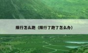 限行怎么跑（限行了跑了怎么办）