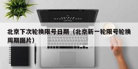 北京下次轮换限号日期（北京新一轮限号轮换周期图片）