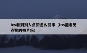 ins看到别人点赞怎么回事（ins能看见点赞的照片吗）