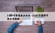 1246千焦是多少大卡（1247千焦等于多少卡路里）